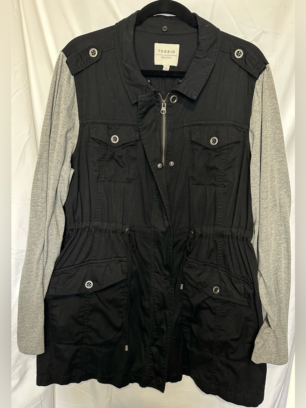 Torrid Black/Gray Andrak Jacket - size 2 (18/20)